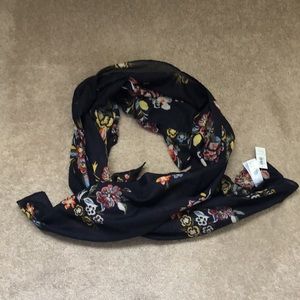 Blue Foral Scarf/Wrap